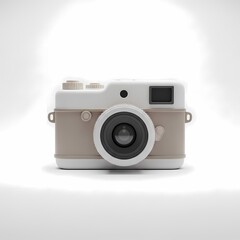 Retro Camera Isolated on White Background for Photography Projects