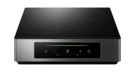 Modern digital stove with induction technology and a slide control interface