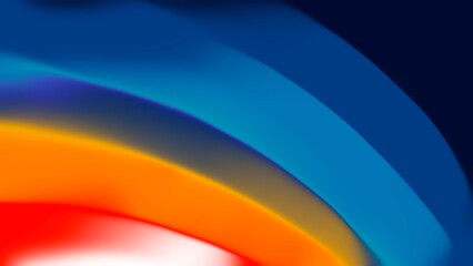 Abstract Fluid Gradient Shapes. Modern Blue Orange Pink Layered Background