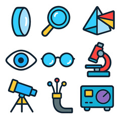 Optical Icons: Modern Vector Set for UI Design & Branding