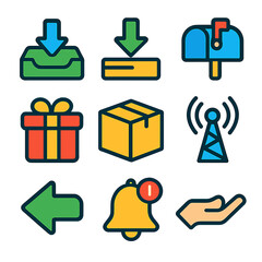 Receiving Icons: Professional Vector Set for Business Applications