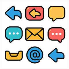 Reply Icons: Modern Vector Set for Websites and Apps