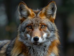 Professional Portrait of a Coyote with an Intense Gaze