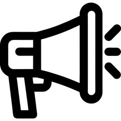 Megaphone icon symbolizing communication and public speaking  