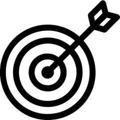 Target with arrow icon symbolizing focus and precision  