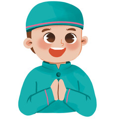 Cute muslim boy