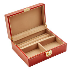 Antique Jewelry Box Isolated on White – Vintage Storage and Heirloom Display