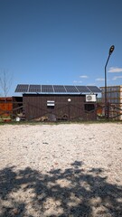Sustainable Living A Modern Stylish Cabin Featuring Efficient Solar Panels for Energy