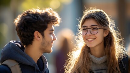 After the exam, students are discussing the questions