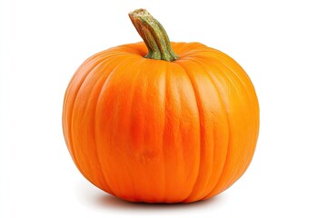 Bright Orange Pumpkin Isolated on a White Field