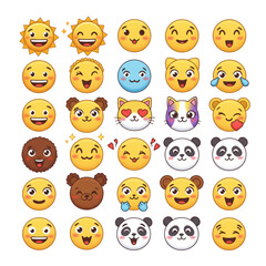 set of cartoon emoticons