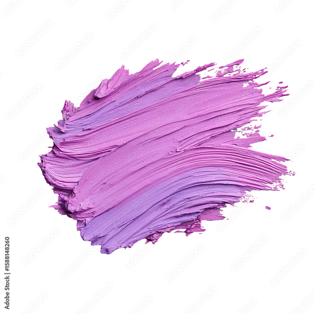 Poster purple brush stroke with a textured and dynamic edge isolated on white background or transparent bac