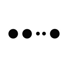 Horizontal dots loading indicator in black and white
