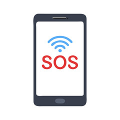 Smartphone with SOS notification and wireless signal