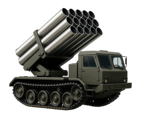 Heavy self-propelled multiple rocket launcher with pivoting launch tubes