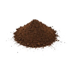 Pile of dark brown powder isolated on white background