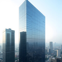 Fototapeta premium 유리 반사 고층건물