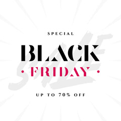 Bold, eye-grabbing, and built for impact—this Black Friday banner bursts with urgency and style. Ideal for e-commerce brands, promotional campaigns, and seasonal advertising that needs to convert fast