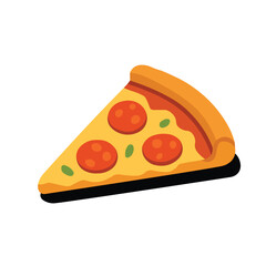 Illustration Vector Graphic Cartoon of a Delicious Pepperoni Pizza with Melted Cheese and Sliced Toppings