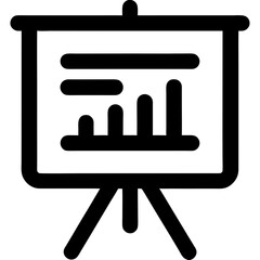 Presentation board with graph and chart for business analysis  
