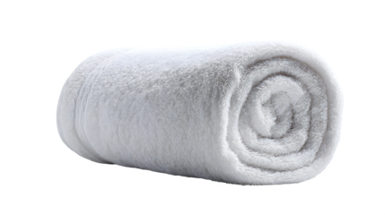 Rolled White Towel, isolated on transparent background