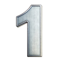 3d silver number 1