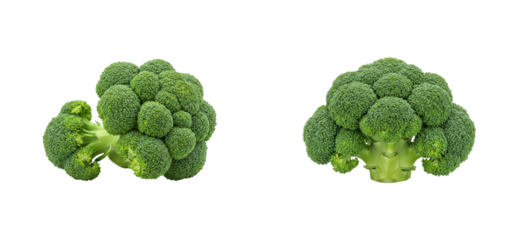 Fresh green broccoli florets on black background for organic cooking and healthy eating