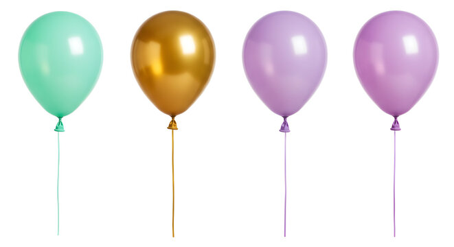 A vibrant display of colorful balloons in various shades, symbolizing celebration and joy against a plain background