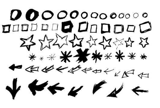 Fl&egrave;ches &eacute;toiles et cercles