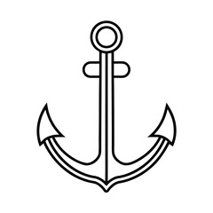 anchor nautical sea ocean boat marine symbol icon