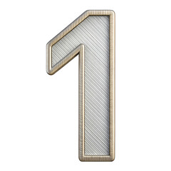 3d silver number 1