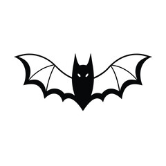 black halloween bat silhouette vector illustration 