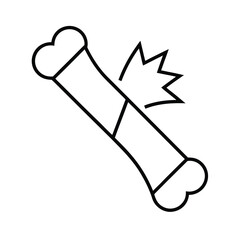 broken bone fracture medical injury healthcare icon