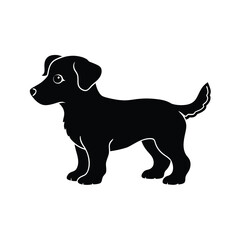 dog illustration silhouette puppy black pet
