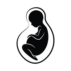 fetus silhouette pregnancy baby unborn development
