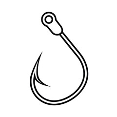 fishing hook vector image for angling and sport
