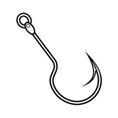 fishing hook vector image for angling and sport