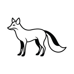 fox silhouette vector illustration graphic