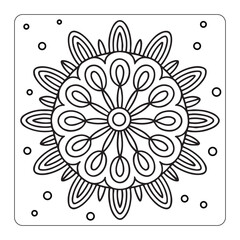 Mandala Coloring Page | Intricate Vector Design for Mindful Relaxation & KDP