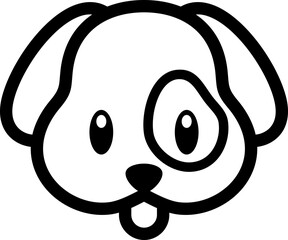 head dog emoji vector