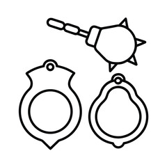 handcuffs law enforcement security metal symbol