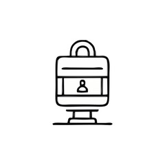 office company icons. line art icons. icon set. collection of company icons