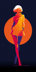 frau, gestalten, vektor, abbildung, schönheit, cartoons, haar, leitbild, leute, körper, party, stil, person, tanzen, glamour, bekleidung, character, bikini, sinnlichkeit, kunst, sommer, silhouette