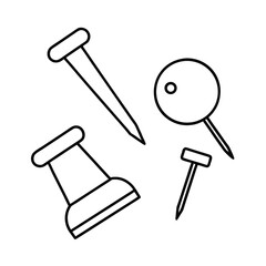 pin pushpin tack drawing office supply stationery