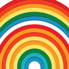 Obraz premium Abstract Colorful Rainbow Arch Layers Seamless Design