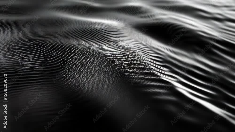 Poster this features a close-up view of disturbed water with light reflections, creating an abstract and me