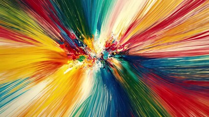 Vibrant abstract burst of light with colorful strokes radiating energy and joy in an artistic expression, Vibrant abstract burst of light with colorful strokes in a dynamic composition Abstract art - Powered by Adobe