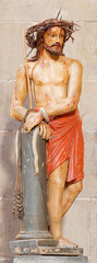 Florence - The statue of tortured Jesus in the church Chiesa di San Remigio  by unknown artist.