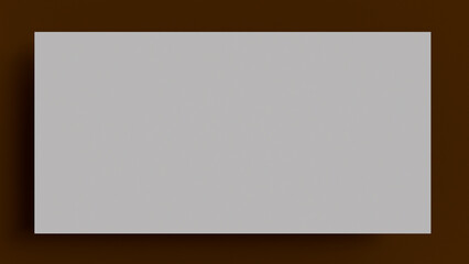 Blank white banner on brown background as mockup for advertising, template, background, 3D visualization, wallpaper