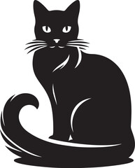 Obraz premium Cat Vector – Abstract Animal Silhouette